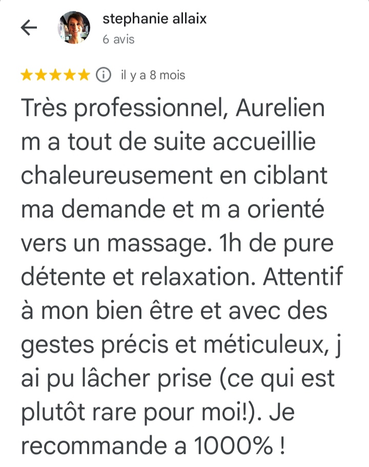 massage professionnel et précis
